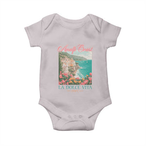 Amalfi Coast Italy Travel Trip Baby Onesie La Dolce Vita Mediterranean Sea TS11 Ice Gray Print Your Wear