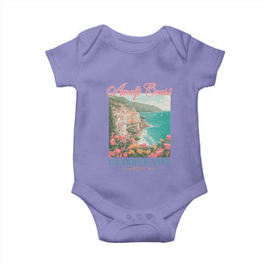 Amalfi Coast Italy Travel Trip Baby Onesie La Dolce Vita Mediterranean Sea TS11 Violet Print Your Wear