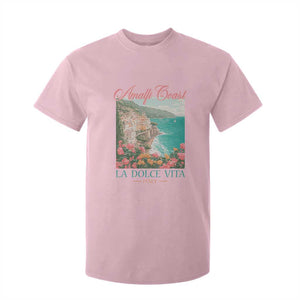 Amalfi Coast Italy Travel Trip T Shirt For Kid La Dolce Vita Mediterranean Sea TS11 Light Pink Print Your Wear