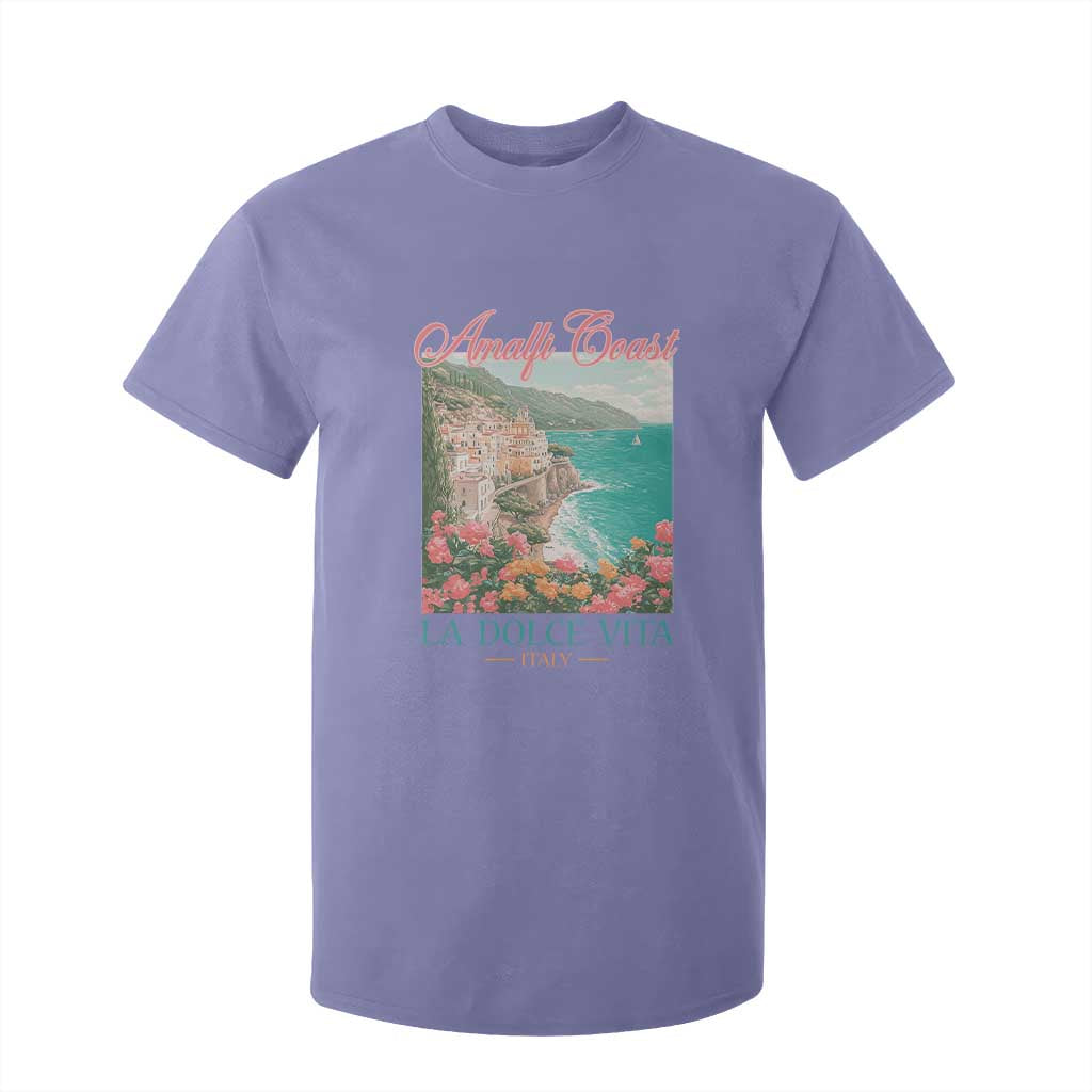Amalfi Coast Italy Travel Trip T Shirt For Kid La Dolce Vita Mediterranean Sea TS11 Violet Print Your Wear