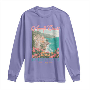 Amalfi Coast Italy Travel Trip Long Sleeve Shirt La Dolce Vita Mediterranean Sea TS11 Violet Print Your Wear