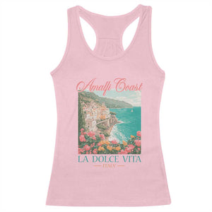Amalfi Coast Italy Travel Trip Racerback Tank Top La Dolce Vita Mediterranean Sea TS11 Light Pink Print Your Wear