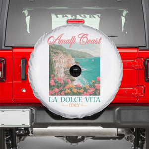 Amalfi Coast Italy Travel Trip Spare Tire Cover La Dolce Vita Mediterranean Sea TS11 White Print Your Wear