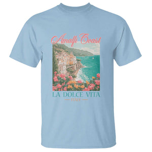 Amalfi Coast Italy Travel Trip T Shirt La Dolce Vita Mediterranean Sea TS11 Light Blue Print Your Wear