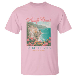 Amalfi Coast Italy Travel Trip T Shirt La Dolce Vita Mediterranean Sea TS11 Light Pink Print Your Wear