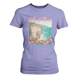 Amalfi Coast Italy Travel Trip T Shirt For Women La Dolce Vita Mediterranean Sea TS11 Violet Print Your Wear