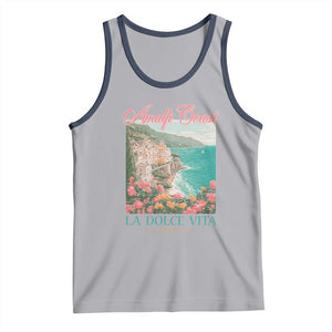 Amalfi Coast Italy Travel Trip Tank Top La Dolce Vita Mediterranean Sea TS11 Athletic Heather Navy Print Your Wear