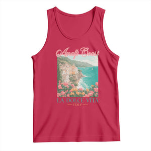 Amalfi Coast Italy Travel Trip Tank Top La Dolce Vita Mediterranean Sea TS11 Red Print Your Wear
