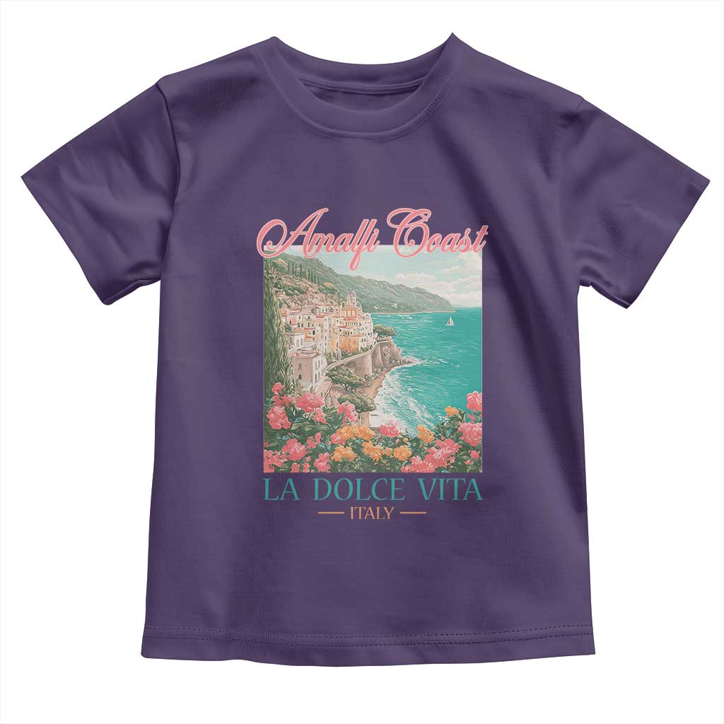 Amalfi Coast Italy Travel Trip Toddler T Shirt La Dolce Vita Mediterranean Sea TS11 Purple Print Your Wear