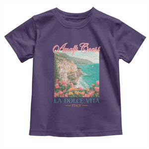 Amalfi Coast Italy Travel Trip Toddler T Shirt La Dolce Vita Mediterranean Sea TS11 Purple Print Your Wear