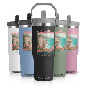 Amalfi Coast Italy Travel Trip Flip Straw Tumbler La Dolce Vita Mediterranean Sea TS11 Print Your Wear