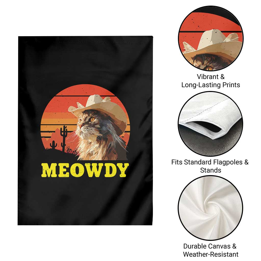 Funny Meowdy Garden Flag Country Music Western Cowboy Cat TS11 Print Your Wear