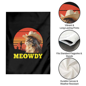 Funny Meowdy Garden Flag Country Music Western Cowboy Cat TS11 Print Your Wear