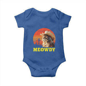 Funny Meowdy Baby Onesie Country Music Western Cowboy Cat TS11 Royal Blue Print Your Wear