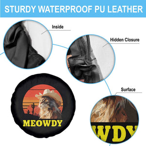 Funny Meowdy Spare Tire Cover Country Music Western Cowboy Cat TS11 Print Your Wear