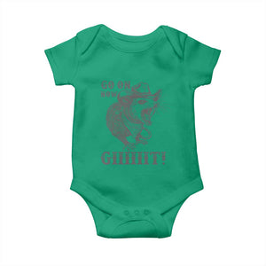 Funny Cowboy Opossum Baby Onesie Go On Now Git Western Country Opossum TS11 Irish Green Print Your Wear
