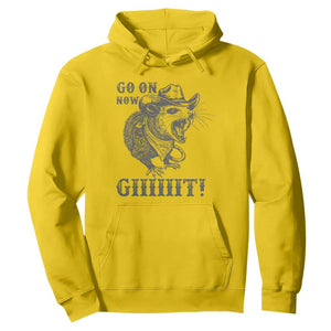 Funny Cowboy Opossum Hoodie Go On Now Git Western Country Opossum TS11 Daisy Print Your Wear