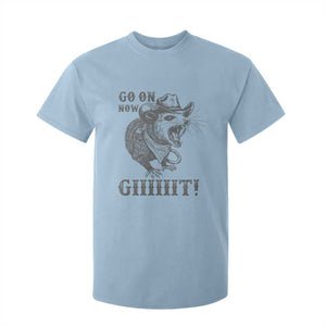 Funny Cowboy Opossum T Shirt For Kid Go On Now Git Western Country Opossum TS11 Light Blue Print Your Wear