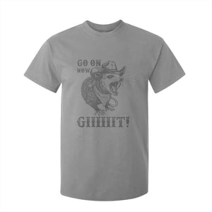 Funny Cowboy Opossum T Shirt For Kid Go On Now Git Western Country Opossum TS11 Sport Gray Print Your Wear