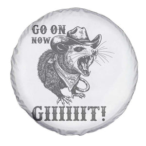 Funny Cowboy Opossum Spare Tire Cover Go On Now Git Western Country Opossum TS11 Print Your Wear