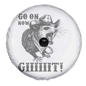 Funny Cowboy Opossum Spare Tire Cover Go On Now Git Western Country Opossum TS11 Print Your Wear
