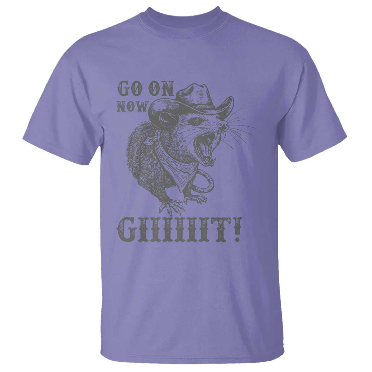 Funny Cowboy Opossum T Shirt Go On Now Git Western Country Opossum TS11 Violet Print Your Wear