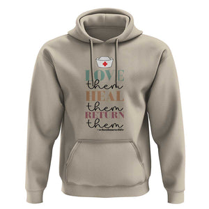 School Nurse Hoodie Love Heal Return Them Nursing Cap TS11 Sand Print Your Wear