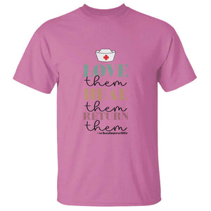 School Nurse T Shirt Love Heal Return Them Nursing Cap TS11 Azalea Print Your Wear
