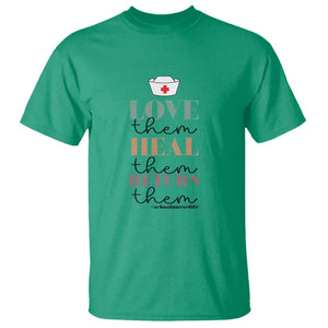 School Nurse T Shirt Love Heal Return Them Nursing Cap TS11 Irish Green Print Your Wear