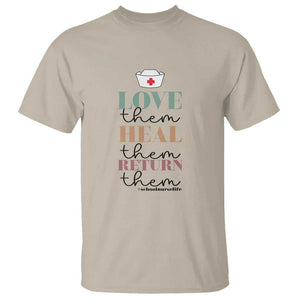 School Nurse T Shirt Love Heal Return Them Nursing Cap TS11 Sand Print Your Wear