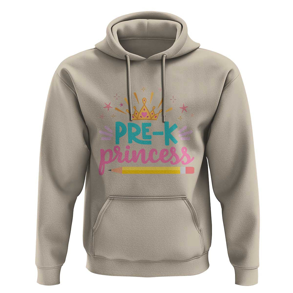 Back To School Hoodie Pre-K Princess Lovely Yellow Crown Pencil Cute Star TS11 Sand Print Your Wear