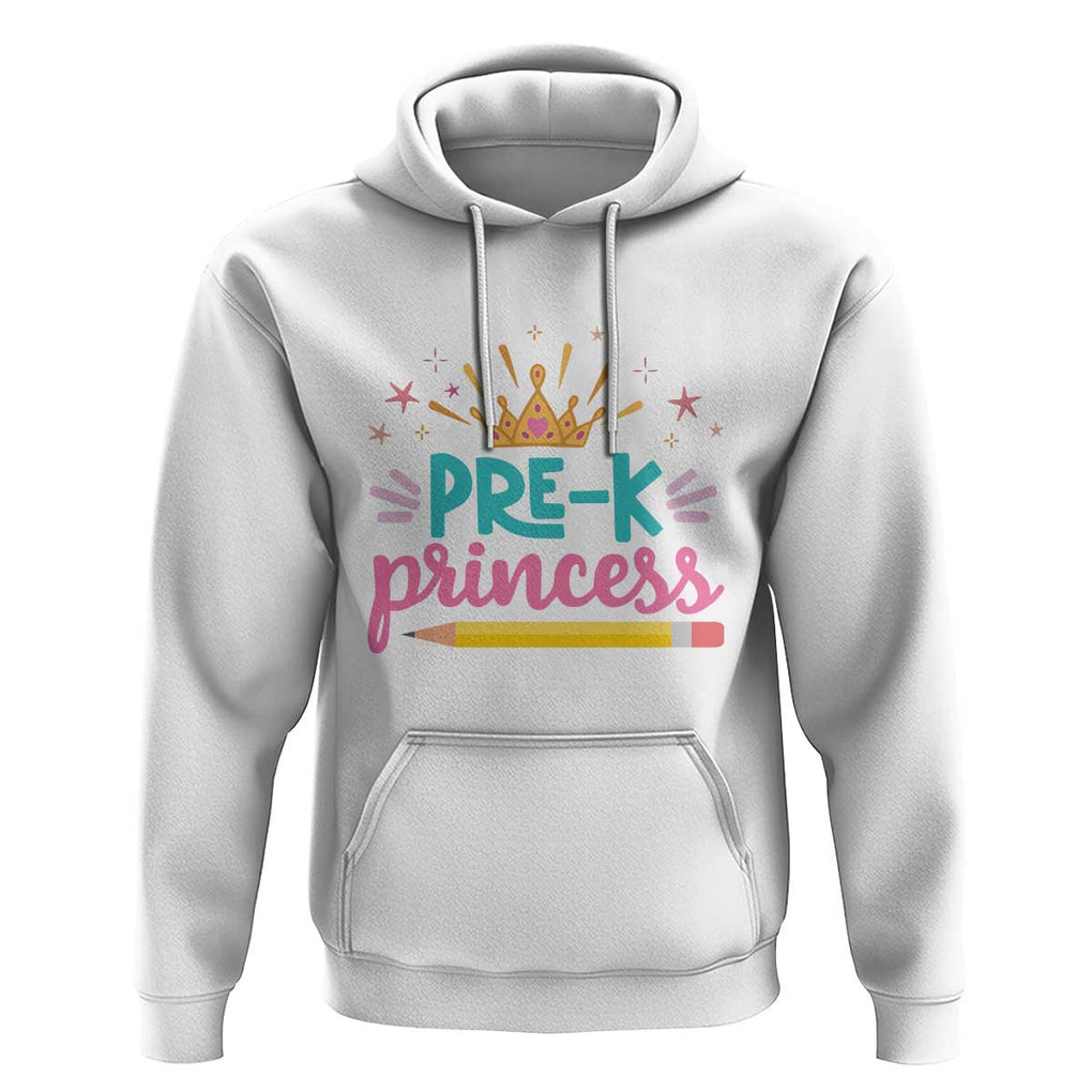 Back To School Hoodie Pre-K Princess Lovely Yellow Crown Pencil Cute Star TS11 White Print Your Wear