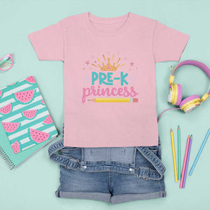 Back To School T Shirt For Kid Pre-K Princess Lovely Yellow Crown Pencil Cute Star TS11 Light Pink Print Your Wear