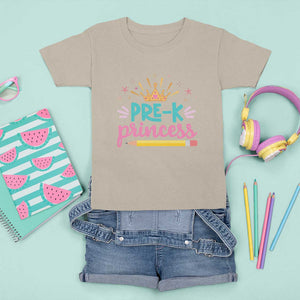 Back To School T Shirt For Kid Pre-K Princess Lovely Yellow Crown Pencil Cute Star TS11 Sand Print Your Wear
