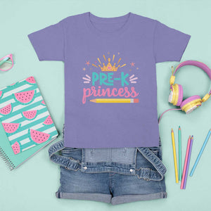 Back To School T Shirt For Kid Pre-K Princess Lovely Yellow Crown Pencil Cute Star TS11 Violet Print Your Wear