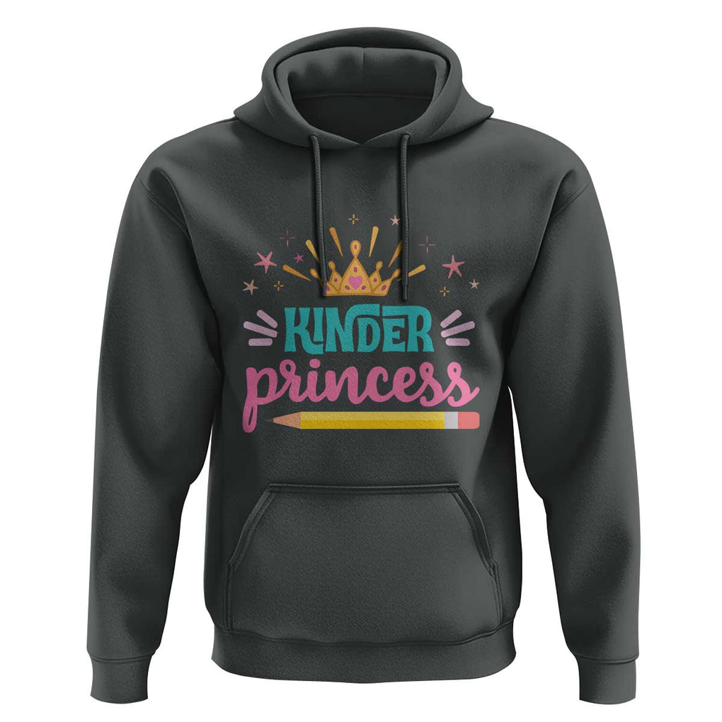 Back To School Hoodie Kinder Princess Lovely Yellow Crown Pencil Cute Star TS11 Dark Heather Print Your Wear