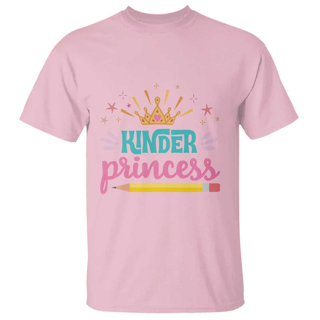 Back To School T Shirt Kinder Princess Lovely Yellow Crown Pencil Cute Star TS11 Light Pink Print Your Wear