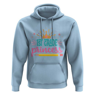 Back To School Hoodie 1ST Grade Princess Lovely Yellow Crown Pencil Cute Star TS11 Light Blue Print Your Wear