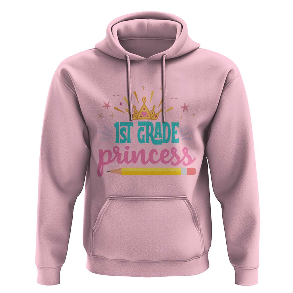 Back To School Hoodie 1ST Grade Princess Lovely Yellow Crown Pencil Cute Star TS11 Light Pink Print Your Wear