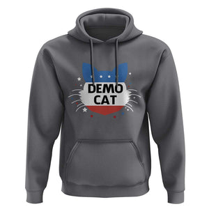 Funny American Cat Hoodie Demo Cat Star US Flag TS11 Charcoal Print Your Wear