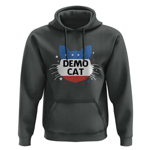 Funny American Cat Hoodie Demo Cat Star US Flag TS11 Dark Heather Print Your Wear