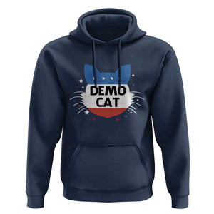 Funny American Cat Hoodie Demo Cat Star US Flag TS11 Navy Print Your Wear
