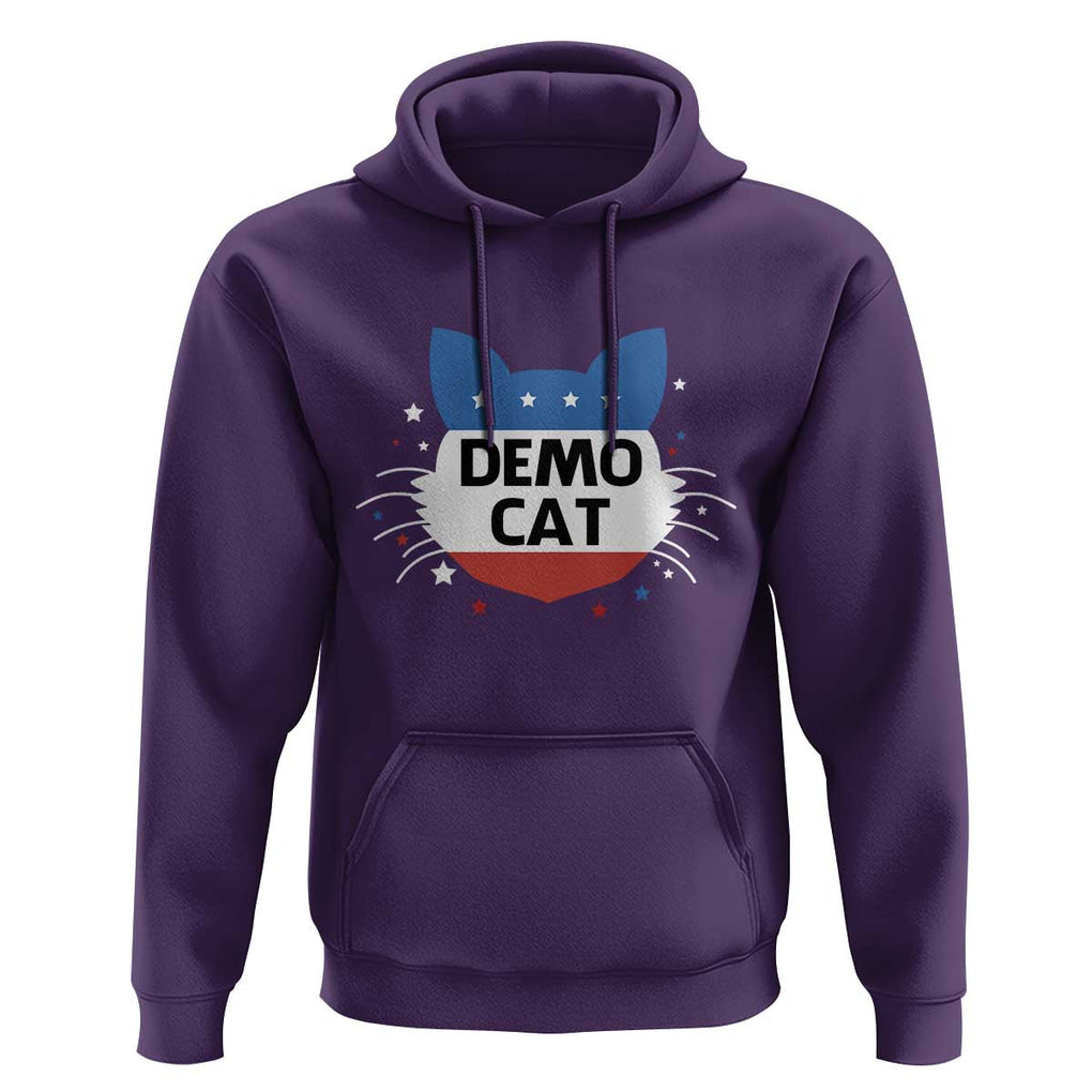 Funny American Cat Hoodie Demo Cat Star US Flag TS11 Purple Print Your Wear