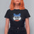 Funny American Cat T Shirt For Women Demo Cat Star US Flag TS11 Black Print Your Wear