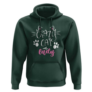 Funny Crazy Cat Lady Hoodie President Kamala Cat Paw Ears TS11 Dark Forest Green Print Your Wear