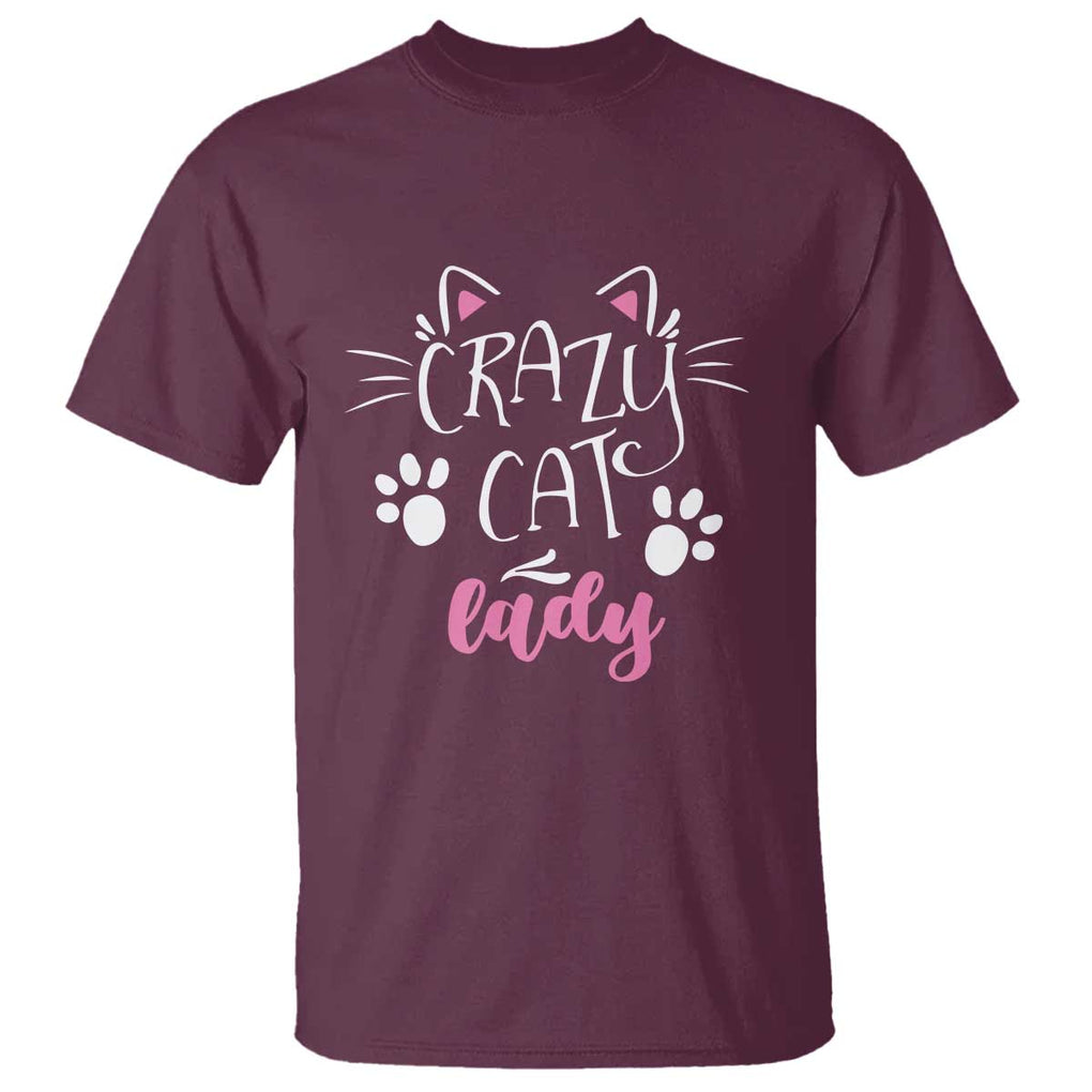 Funny Crazy Cat Lady T Shirt President Kamala Cat Paw Ears TS11 Maroon Print Your Wear