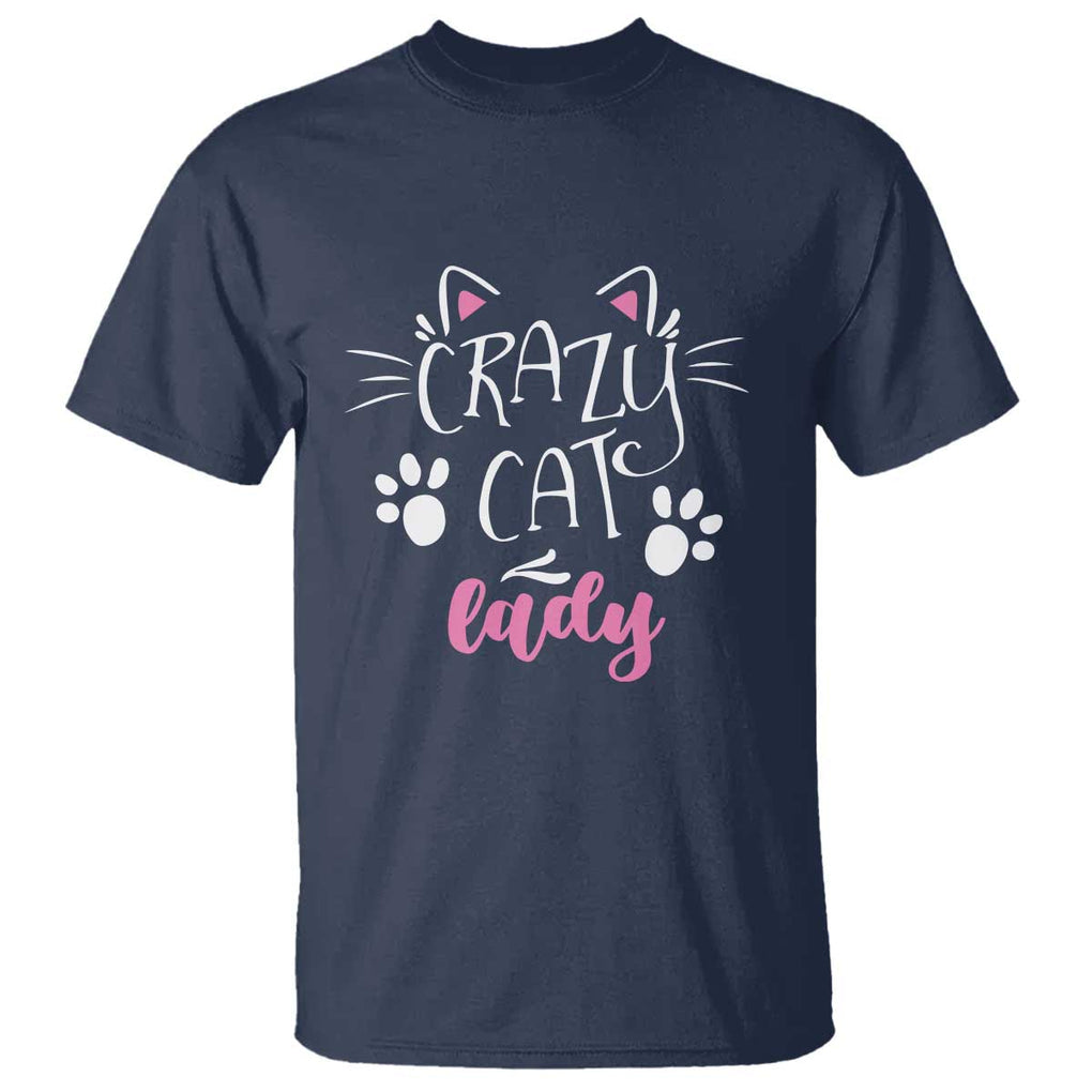 Funny Crazy Cat Lady T Shirt President Kamala Cat Paw Ears TS11 Navy Print Your Wear