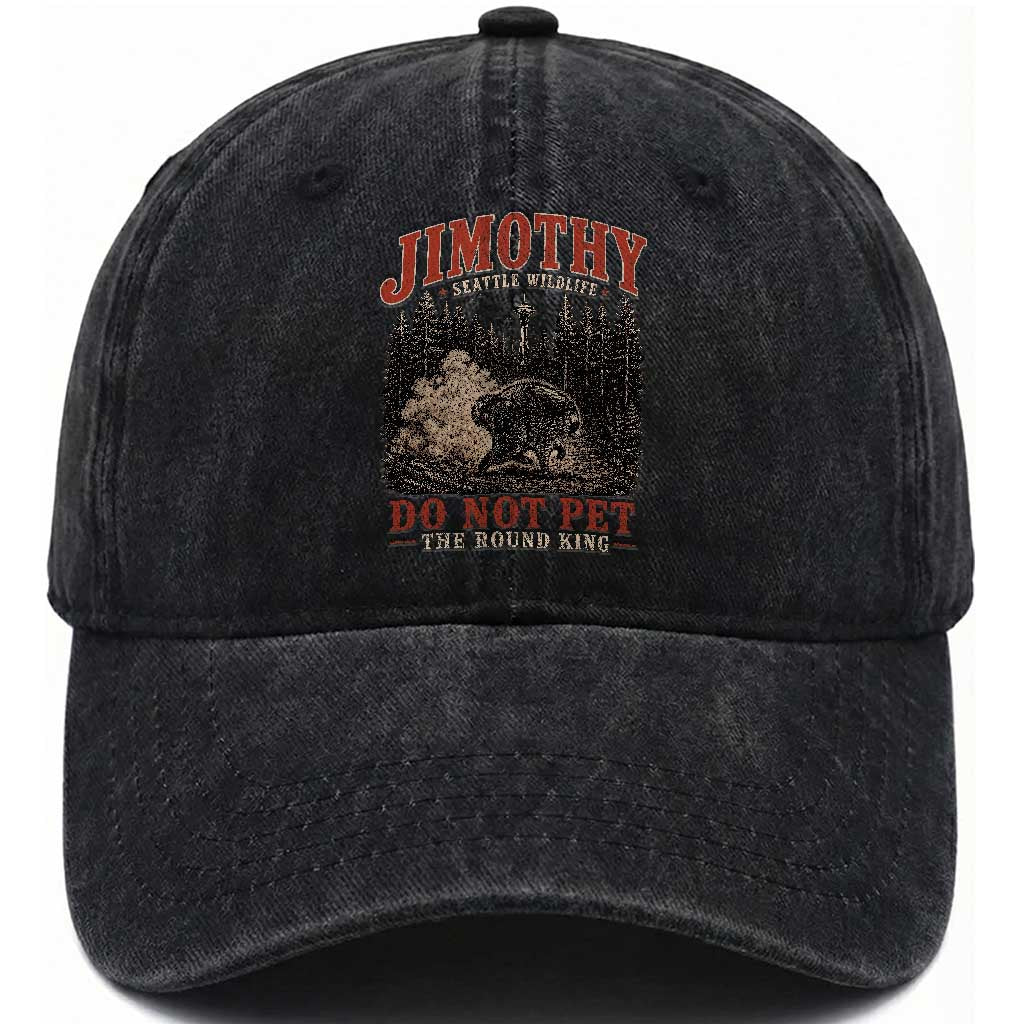 Jimothy Raccoon Seattle Wildlife Washed Cotton Baseball Cap Do Not Pet The Round King Funny Viral Trash Panda TS11 Print Your Wear