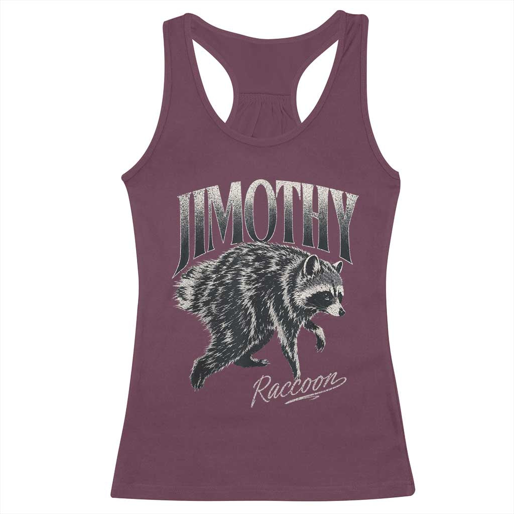 Jimothy Raccoon Racerback Tank Top Funny Seattle Trash Panda Wildlife