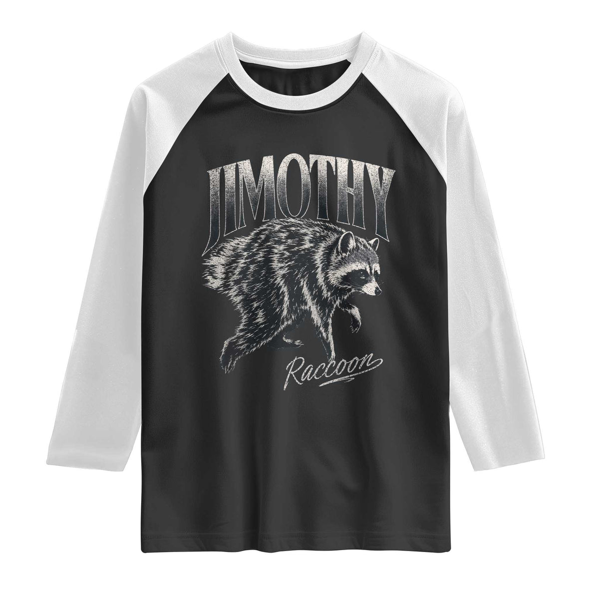 Jimothy Raccoon Raglan Shirt Funny Seattle Trash Panda Wildlife